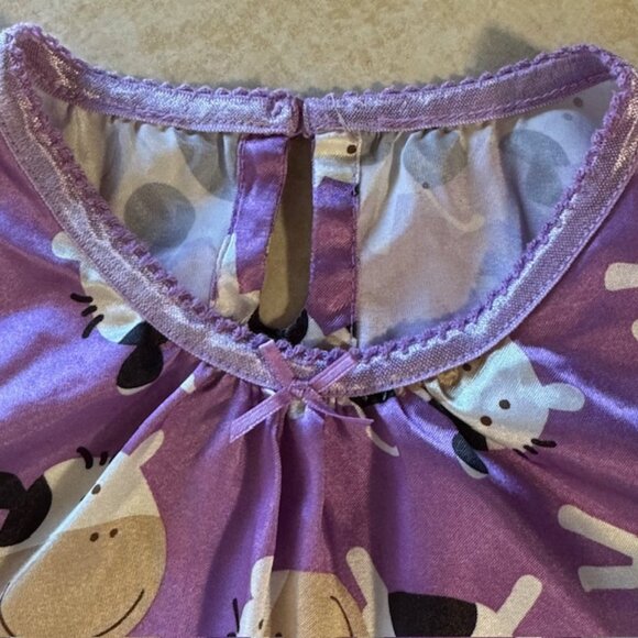 Happy Cows Purple Nightgown Girls sz M - Picture 4 of 8